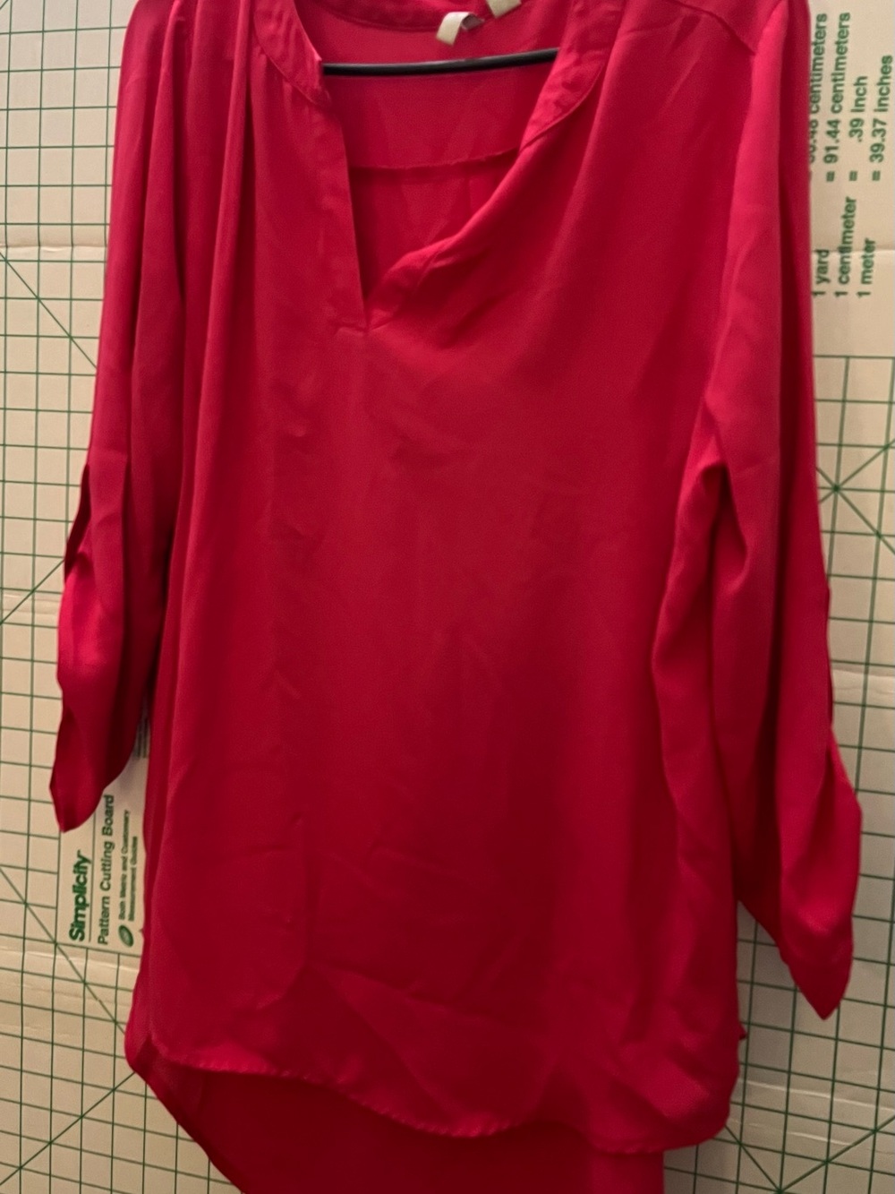 Cato est. 1946 Women's V-Neck Blouse in Bright Pink